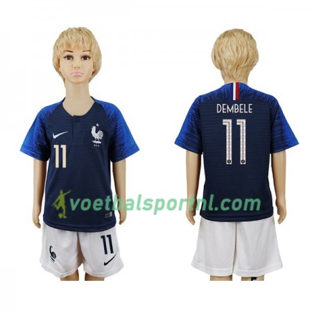 Frankrijk Dembele 11 Kind Thuis Tenue WK voetbal 2018